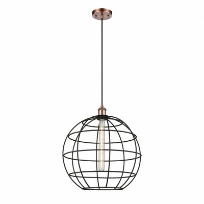 Lake Placid - 1 Light Cord Hung Pendant In Industrial Style-17.75 Inches Tall and 16 Inches Wide