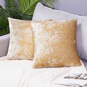 Deconovo Velvet Throw Pillow Covers 2 Pack with Hidden Zipper - 1 of 4