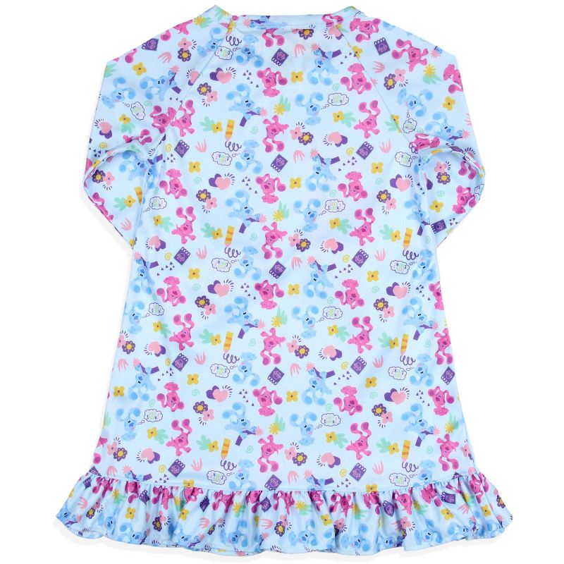 Nickelodeon Toddler Girls' Blue's Clues School Sleep Pajama Dress Nightgown Blue, 4 of 5