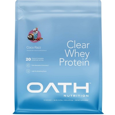 Oath Nutrition Clear Whey Protein Powder - Coco Razz - 18 Servings