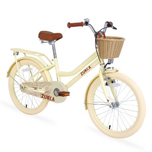 Vynxaria 20-Inch Yellow Girls' Bike with Basket - Ages 7-10 - 1 of 4