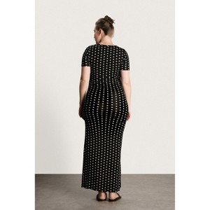 NOM Maternity Hugo Maxi Dress Polka Dot MD - 1 of 2