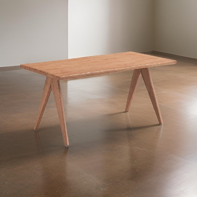 Royal Hampton 63 Inch Dining Table, Rectangular, Live Edge Natural Brown Wood