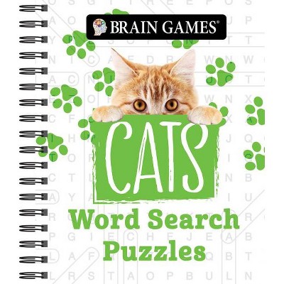 Brain Games - Cats Word Search Puzzles - by  Publications International Ltd & Brain Games (Spiral Bound)