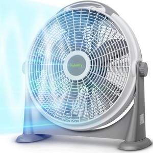 HYKOLITY 20" Pivoting Air Circulator Fan, 3-Speed High Velocity Floor Fan with 340 Degree Adjustable Tilt, Portable Plastic Floor Fan - 1 of 4