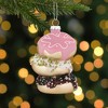 Northlight 3.75" Triple Stacked Doughnuts Glass Christmas Ornament - 2 of 4