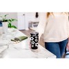 100 North 20 Ounce Stainless Steel On the Go Travel Tumbler With Push Top Lid, Soccer Ball Black - 4 of 4