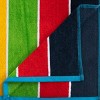 Rainbow Striped Cotton Oversized Reversible Beach Towel Set of 2 by Blue Nile Mills - image 4 of 4