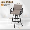 Pellebant Outdoor Indoor Aluminum Swivel Bar Stool 2-piece Bar Height Stool Bar Chairs - 3 of 4