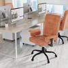VECELO Ergonomic Leather Office Chair, Adjustable Swivel Desk Chair with Armrests & Lumbar Support, Black/Brown - 4 of 4