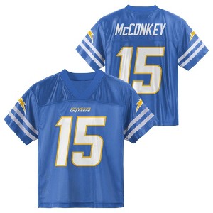 NFL Los Angeles Chargers Ladd McConkey Toddler Boys' Short Sleeve Jersey - 1 of 3