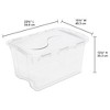 Sterilite Single 48-quart Clear Hinged Lid Storage Tote Box