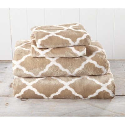 Printed Velvet Plush Fleece Sheet Set - Great Bay Home