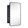 TEHOME Garnes Rectangular Recessed or Surface Mount Metal Medicine Cabinet with Mirror - 2 of 4