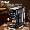 SEVOBAL Espresso Makers 20 Bar Slim Vertical Espresso Machine with Milk Frother and Built-In Cup Warmer, Black, 12.6"*6.7"*12.4" - 2 of 4