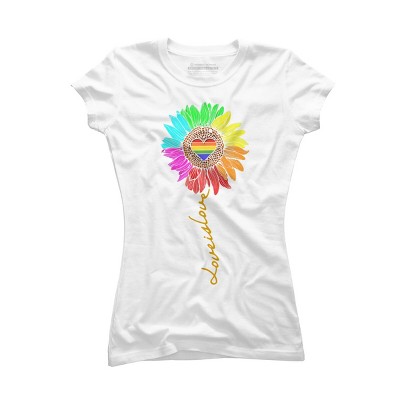 Adult Design By Humans Love Is Love Daisy Rainbow Pride By KangThien T-Shirt