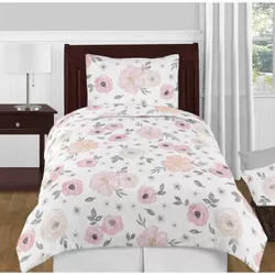 4pc Watercolor Floral Twin Bedding - Sweet Jojo Designs