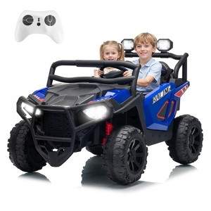 24V 2 Seater Ride On Car for Big Kids, Electric UTV Car with Remote Control, 4-Wheeler Suspension, Soft Start, 3 Speeds, Led Lights - 1 of 4