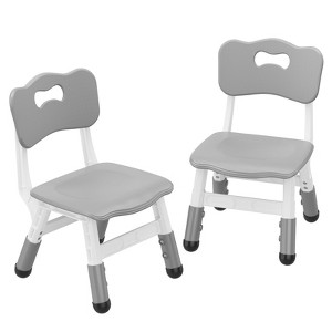 2-Pack Kids Chairs with 3-Level Height Adjustment, Plastic Toddler Chair for Indoor Outdoor Use, Ages 2-12 - 1 of 4