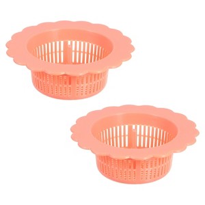 Unique Bargains Plastic Handle  Kitchen with Handle Sink Drain Strainer 2 Pcs - 1 of 4