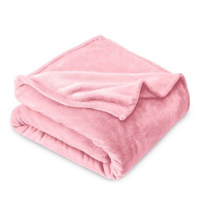 Light Pink Microplush Twin twin Xl Fleece Blanket By Bare Home Target