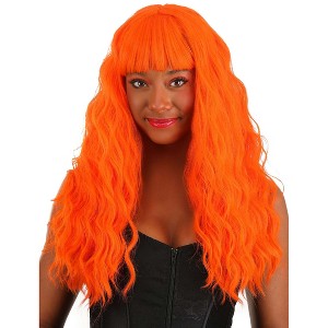 HalloweenCostumes.com One Size Fits Most Women Fiery Orange Long Wavy Women's Wig, Orange - 1 of 3