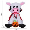 Gemmy Airblown Inflatable Halloween Baby Cow, 3 ft Tall, Multi - 3 of 4