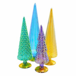 Cody Foster 16.0 Inch Jewel Tone Iridescent Trees Easter Village Decorate Decor Mantle Tree Sculptures - 1 of 3