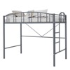 COZONY Twin Loft Bed with Stairs & Safety Rail - Space Saving Metal Frame for Kids Room or Dorm, No Box Spring Needed - 4 of 4