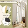66"x25"  Full Length Mirror, Wall Mirrors Hanging or Leaning Arched-Top Full Body Mirror with Stand for Bedroom, Dressing Room, Gold - 3 of 4