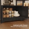 5-Tier Industrial Bookshelf with Cabinet - Wood & Metal Storage Organizer for Living Room, Bedroom, Kitchen or Office Display - 4 of 4