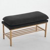 NicBex Modern Bench with Shelf,Linen Shoe Bench with Metal Legs for Bedroom,Living Room,Entryway - 4 of 4