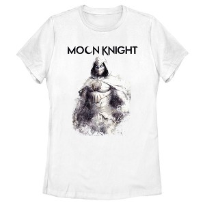 Women's Marvel: Moon Knight Watercolor Portrait T-Shirt - 1 of 4