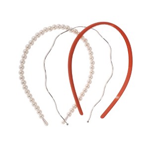 Unique Bargains Women's Solid Color Hairband 1 Set - 1 of 4