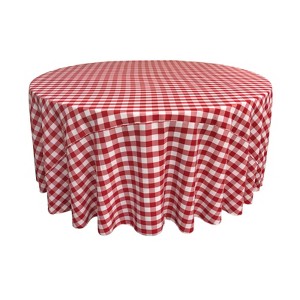 Slickblue Polyester Gingham Checkered Round Tablecloth - 1 of 1