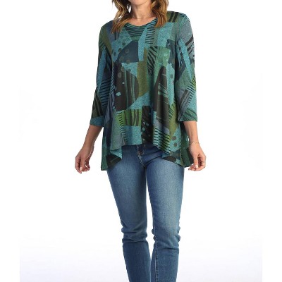 Women's Doodles Slinky Knit High Low Tunic - Jess & Jane