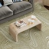 Wooakway 47.2"L 18.5"H 23.6"D Novety Arch Wood Coffee Table Teapoy End Table Side Table for Living Room - 2 of 4