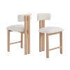 Christopher Knight Home Modern 26.5" Metal Upholstered Counter stools with Low Back (Set of 2) - 2 of 4
