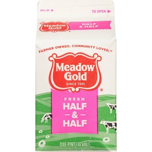 Meadow Gold Half & Half - 16 fl oz (1pt) - 1 of 4