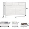 10 Drawers Fabric Dresser for Bedroom with Storage, TV Stand with Waterproof Wood Top - 3 of 4