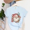 Simply Sage Market Floral Santa Garment Dyed Tee - 3 of 4