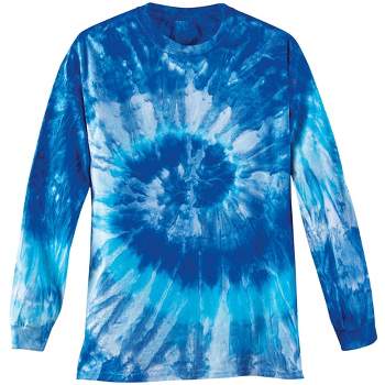 Collections Etc Retro Colorful Tie Dye Long Sleeve T-Shirt