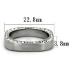 Slickblue Women's Silver Square Eternity Band Ring, Stainless Steel, Clear Synthetic Crystals,Polished Finish,Sizes 5–10 - 2 of 4