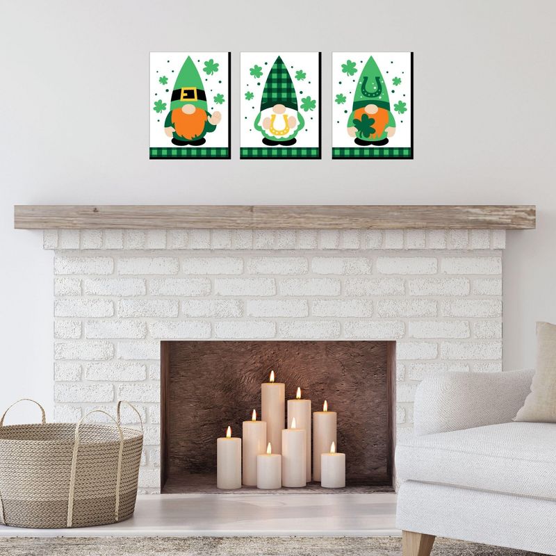 Big Dot of Happiness Irish Gnomes - St. Patrick's Day Wall Art and Holiday Room Decor - 7.5 x 10 inches - Set of 3 Prints, 2 of 8