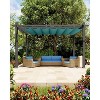 Aluminum Pergola Outdoor Gazebo with Retractable Canopy, Louvered Roof, Waterproof Shade for Patio, Deck, Backyard, BBQ, Mirador Pergola Kit - 2 of 4