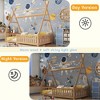 BABYYER Twin Size Detachable Floor Tent Bed, Wooden House Bed Frame with Fence and Roof, No Box Spring Needed for Boys and Girls - 3 of 4