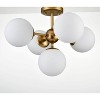 Claxy Modern Globe Sputnik Ceiling Light Opal Glass 5-Light - 2 of 4