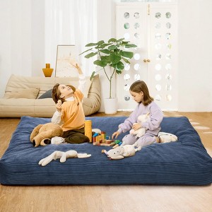 Bean Bag Chair, Giant Bean Bag Bed for Adults, Convertible Bean Bag Chair Bed from Beanbag to Floor Mattress - 1 of 4