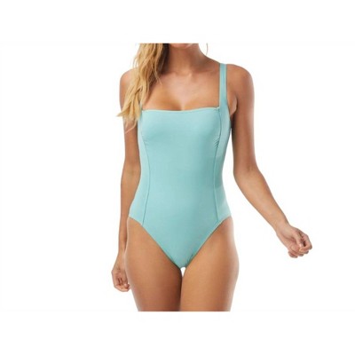 Women's Square Neck Twist Back One Piece Swimsuit - Carmen Marc Valvo