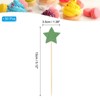 Unique Bargains Non-Edible Star Paper Bamboo Picks Birthday Cake Decorations Toppers 50 Pcs - 2 of 4